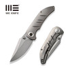 We Knife Company Riff-Raff Folding Knife - 3.12" CPM-20CV Bead Blasted Clip Point Blade, Bead Blasted Titanium Handles - WE22020B-4