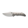 We Knife Company Riff-Raff Folding Knife - 3.12" CPM-20CV Bead Blasted Clip Point Blade, Bead Blasted Titanium Handles - WE22020B-4