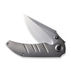 We Knife Company Riff-Raff Folding Knife - 3.12" CPM-20CV Bead Blasted Clip Point Blade, Bead Blasted Titanium Handles - WE22020B-4