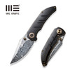 We Knife Company Riff-Raff Folding Knife - 3.12" Heimskringla Damasteel Clip Point Blade, Black/Bronze Titanium Handles - WE22020B-DS1