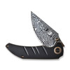 We Knife Company Riff-Raff Folding Knife - 3.12" Heimskringla Damasteel Clip Point Blade, Black/Bronze Titanium Handles - WE22020B-DS1