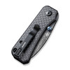 CIVIVI Knives Baby Banter Folding Knife - 2.34" Damascus Blade, Black G10/Carbon Fiber Handles - C19068S-DS1