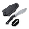 CIVIVI Knives Vaquita II Mini Fixed Blade - 3.2" Nitro-V Satin Kukri Blade, Black G10 Handles, Kydex Sheath - C047C-1