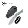 CIVIVI Knives Vaquita II Mini Fixed Blade - 3.2" Nitro-V Satin Kukri Blade, Natural Jade G10 Handles, Kydex Sheath - C047C-2