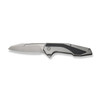 CIVIVI Knives GTC Hypersonic Flipper Knife - 3.7" 14C28N Stonewashed Reverse Tanto Blade, Stainless Steel Handles with Black G10 Inlays - C22011-2