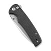 Sencut Knives Sachse Flipper Knife - 3.47" Satin Drop Point Blade, Black Canvas Micarta Handles - S21007-1
