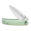 Sencut Knives Sachse Flipper Knife - 3.47" Satin Drop Point Blade, Natural Jade G10 Handles - S21007-4