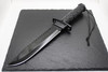 AITOR Jungle King I Fixed Blade - 8" Black Blade, Survival Handle w/ Storage, Molded Polyamide Sheath Plus Survival Kit