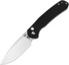 CJRB Cutlery Pyrite Folding Knife - 3.11" AR-RPM9 Stonewashed Drop Point Blade, Black G10 Handles - J1925-BK
