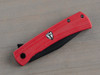 Finch Knife Co HALO Flipper Knife - 3.1" 14C28N Black Clip Point Blade, Red and Black G10 Handles - HO004001