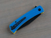 Finch Knife Co HALO Flipper Knife - 3.1" 14C28N Black Clip Point Blade, Blue and Yellow G10 Handles - HO008002