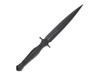 Acta Non Verba M500 Anthropoid Fixed Blade Fighting Knife - 7.5" Elmax Black DLC Double Edge Dagger, Black G10 Handles, Black Kydex Sheath - ANVM500-001