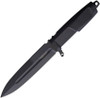 Extrema Ratio Contact Black Fixed Blade Combat Knife - 6.37" Bohler N690 Black Blade, Black M.O.L.L.E. Compatible Sheath