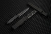 Extrema Ratio Contact Black Fixed Blade Combat Knife - 6.37" Bohler N690 Black Blade, Black M.O.L.L.E. Compatible Sheath