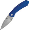 Case Westline Assisted Folding Knife - 3.19" CPM-S35VN Stonewashed Modified Drop Point Blade, Blue Anodized Aluminum Handles - 36552