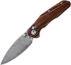 Bestech Knives Bestechman Ronan Folding Knife - 3.26" Damascus Spear Point Blade, Rosewood Handles - BMK02L