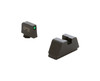 Ameriglo Optic Compatible Night Sight Set for Glock - 1L Tall Black Outline Tritium .220” Front, Flat Black .295” Rear