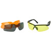 Walker's Sport Glasses With Interchangeable Lens - Smoke Gray, Amber, Yellow, and Clear Lens Kit Included