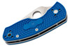 Spyderco Ambitious Lightweight Folding Knife - 2.31" S35VN Satin Serrated Blade, Blue FRN Handles - C148SBL