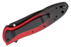 Kershaw 1660GRDBLK Ken Onion Leek Assisted Flipper Knife - 3" CPM-MagnaCut Black Plain Blade, Red/Black Gradient Aluminum Handles