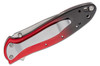 Kershaw 1660GRD Ken Onion Leek Assisted Flipper Knife - 3" CPM-MagnaCut Plain Blade, Red/Black Gradient Aluminum Handles