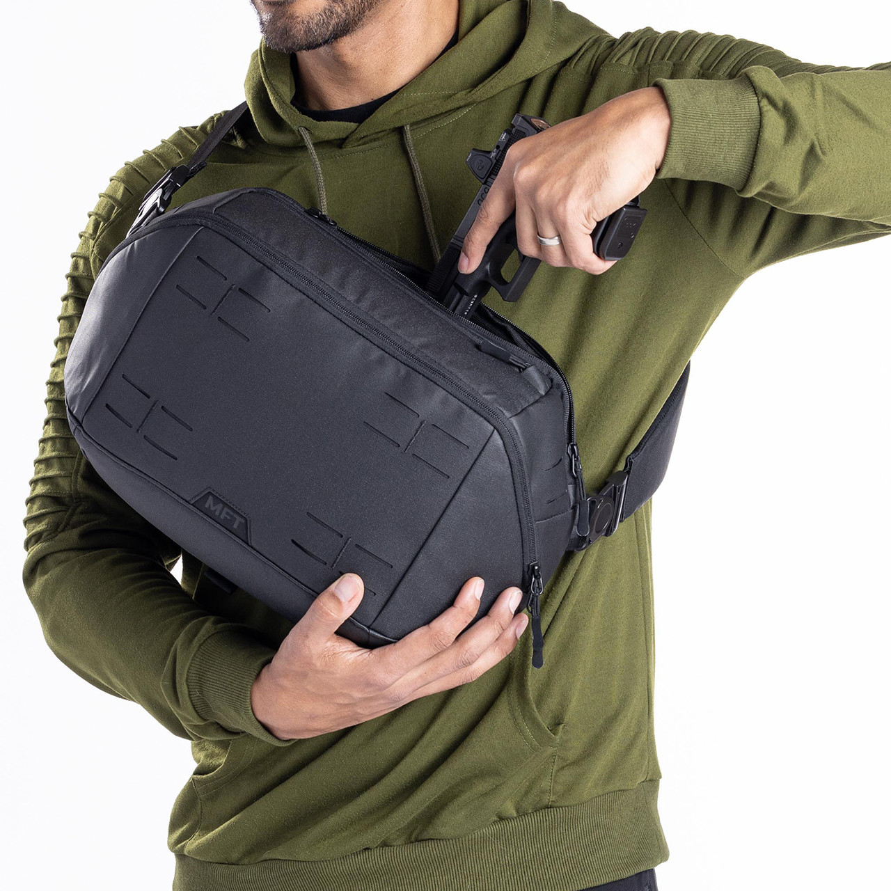 M-Tac Small Companion Waist Pack - Tactical Style Belt Bag EDC - Fanny Pack  for Men (Black)