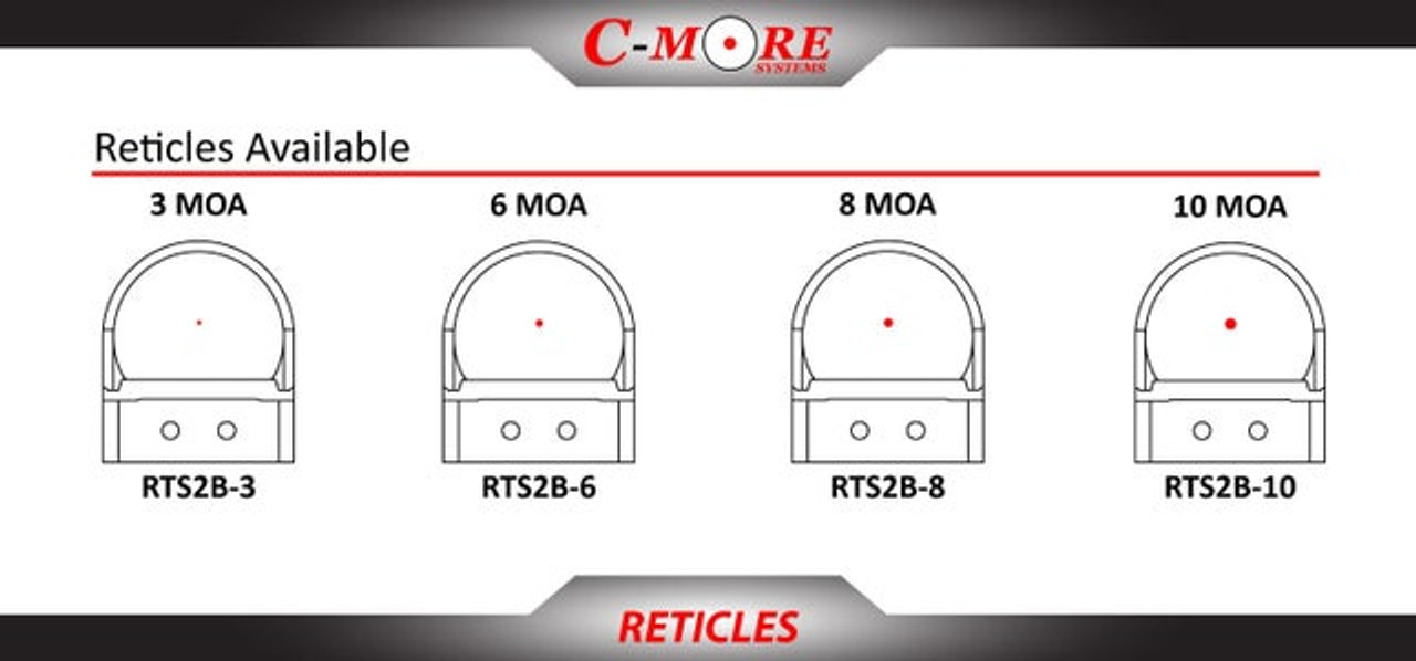 C-more RTS2B-3 Viseur point rouge V5 - 3 MOA