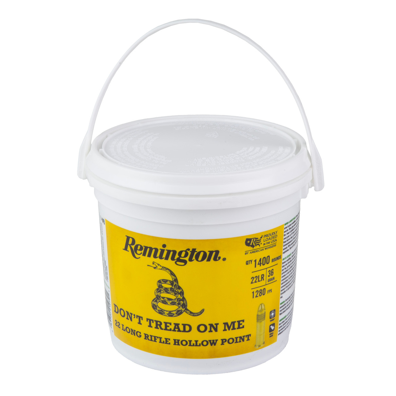 Remington 21279 Golden Bullet 22 LR Ammo 36 Grain Brass-Plated Hollow Point (BPHP) - 1400 Round Bucket