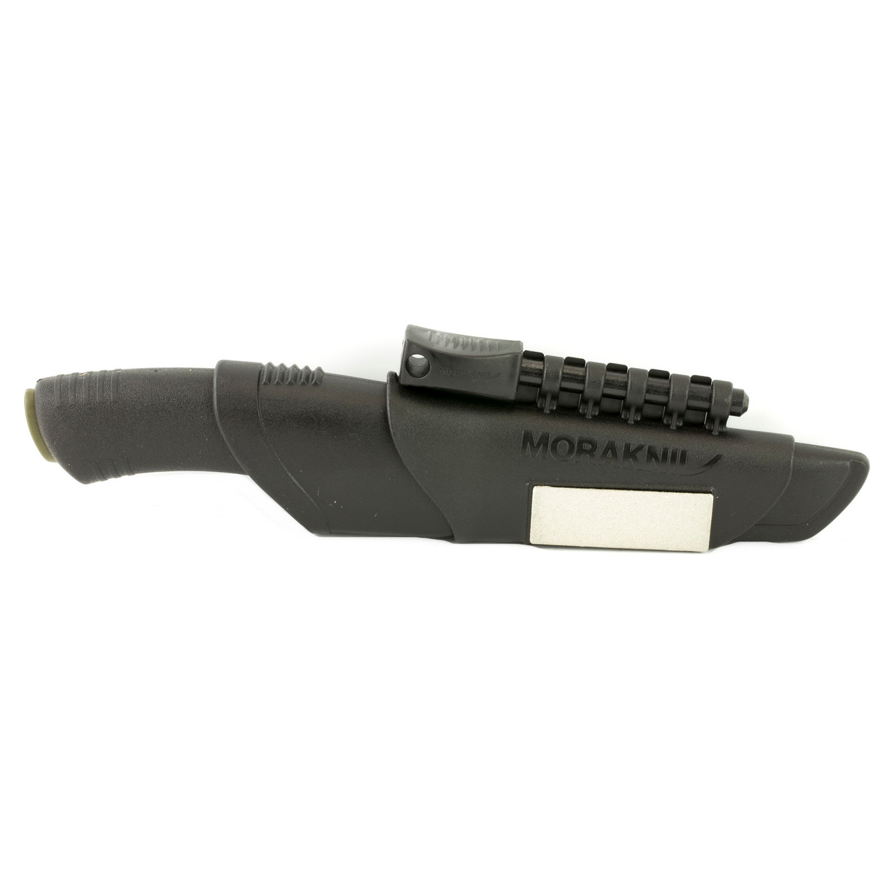 Morakniv Bushcraft BlackBlade Survival Knife with Fire Starter - Carbon  Steel Blade, Black Rubber Handle, Black Sheath