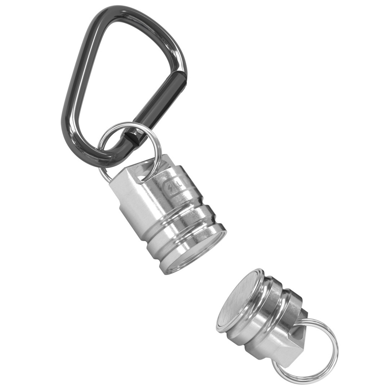 Silpac Titanium Keychain Magnet Connector- EDC Mag Beads (Silver Polished)