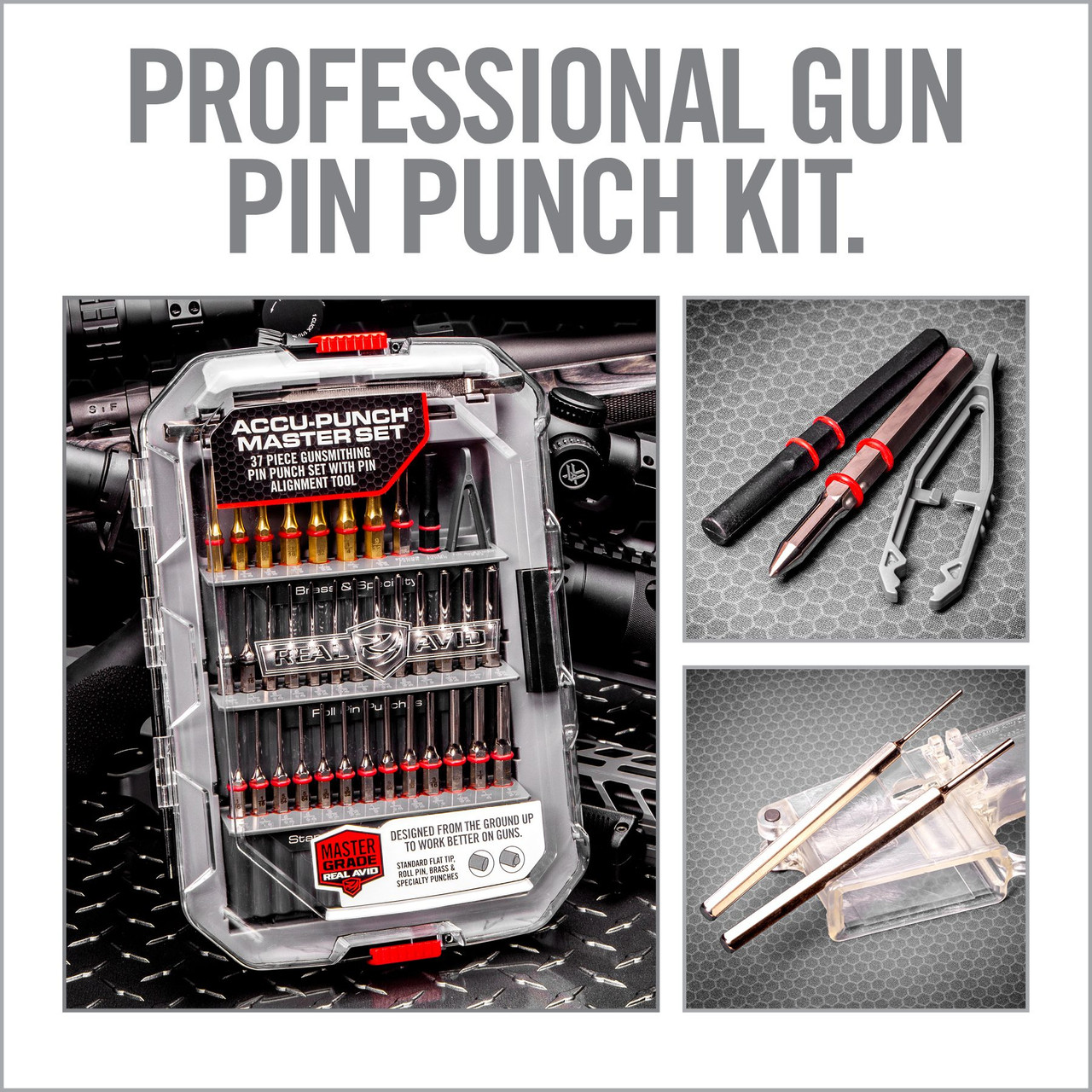 Real Avid Accu-Punch Master Set - 37 Piece Punch Set, Includes 13