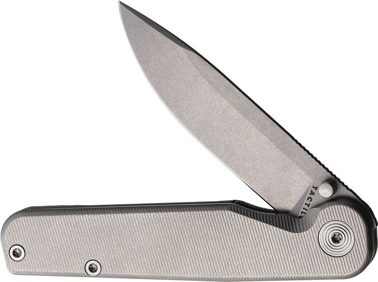 Tactile Knife Company Rockwall Thumb Stud Folding Knife - 3 MagnaCut Drop  Point Blade, Machined Titanium Handles 