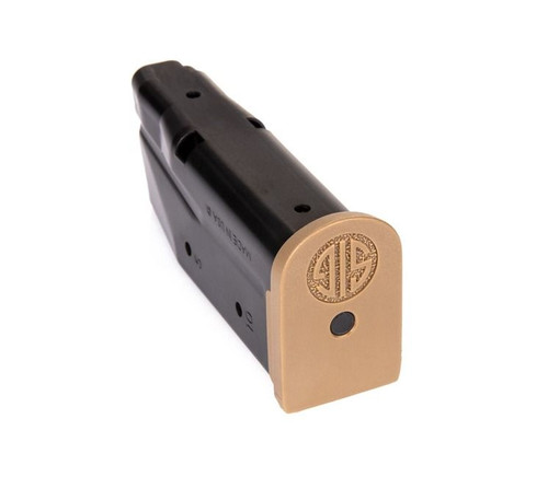 Sig Sauer P365 Micro Compact 10RD 9MM Coyote Brown Magazine - 9MM, 10 Rounds, Fits Sig P365, with Coyote Brown Baseplate Sig Sauer P365 Micro Compact 10RD 9MM Coyote Brown Magazine - 9MM, 10 Rounds, Fits Sig P365, with Coyote Brown Baseplate
