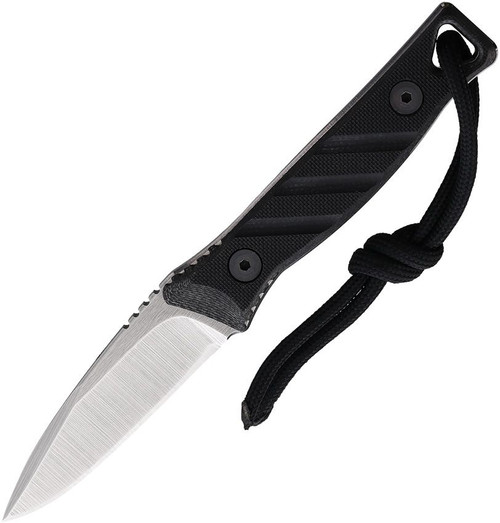 Medford Knives Necromancer Fixed Blade - 2.25" Tumbled Finish S35VN Blade, Black G10 Handles