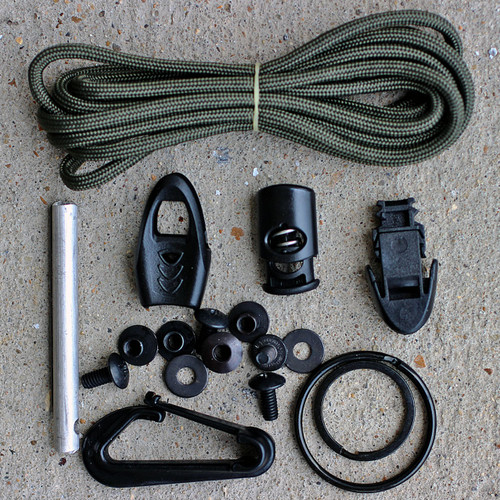 ESEE Knives Candiru EDC Fixed Blade - 2" 1095 Carbon Blade, Purple Powder Coat, White Molded Sheath with Clip Plate Attachment and Survival Kit ESEE Knives Candiru EDC Fixed Blade - 2" 1095 Carbon Blade, Purple Powder Coat, White Molded Sheath with Clip Plate Attachment and Survival Kit