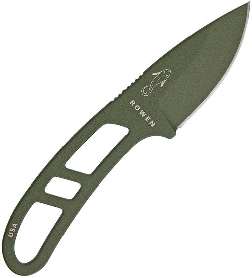 ESEE Knives Candiru EDC Fixed Blade - 2" 1095 Carbon Blade, OD Green Powder Coat, Black Molded Sheath with Clip Plate Attachment and Survival Kit ESEE Knives Candiru EDC Fixed Blade - 2" 1095 Carbon Blade, OD Green Powder Coat, Black Molded Sheath with Clip Plate Attachment and Survival Kit