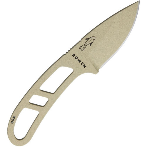 ESEE Knives Candiru EDC Fixed Blade - 2" 1095 Carbon Blade, Desert Tan Powder Coat, Black Molded Sheath with Clip Plate Attachment and Survival Kit ESEE Knives Candiru EDC Fixed Blade - 2" 1095 Carbon Blade, Desert Tan Powder Coat, Black Molded Sheath with Clip Plate Attachment and Survival Kit