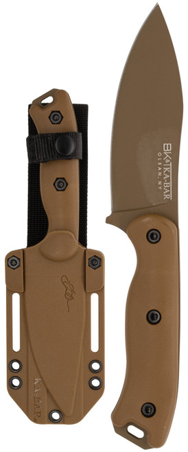 KA-BAR Becker BK19 Nessmuk Fixed Blade Knife - 4.312" 1095 Tan Nessmuk Blade, Tan Ultramid Handles, Polymer Sheath KA-BAR Becker BK19 Nessmuk Fixed Blade Knife - 4.312" 1095 Tan Nessmuk Blade, Tan Ultramid Handles, Polymer Sheath