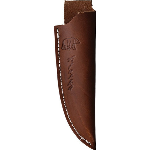 B Merry Studio Hunter Fixed Blade - 3.0" AUS-8 Drop Point Blade, Caribou Antler Handles, Leather Sheath B Merry Studio Hunter Fixed Blade - 3.0" AUS-8 Drop Point Blade, Caribou Antler Handles, Leather Sheath