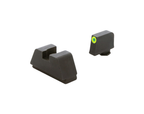 AmeriGlo GL-680 Optic Compatible Night Sights for Glock Handguns - 1L Tall LumiGreen Outline Tritium .220” Front, Flat Black .295” Rear AmeriGlo GL-680 Optic Compatible Night Sights for Glock Handguns - 1L Tall LumiGreen Outline Tritium .220” Front, Flat Black .295” Rear