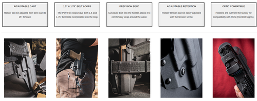 Crucial Concealment Covert OWB Holster - Right Hand, Kydex, Black,Fits Glock 48 Crucial Concealment Covert OWB Holster - Right Hand, Kydex, Black,Fits Glock 48