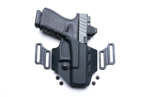 Crucial Concealment Covert OWB Holster - Right Hand, Kydex, Black,Fits Glock 48 Crucial Concealment Covert OWB Holster - Right Hand, Kydex, Black,Fits Glock 48