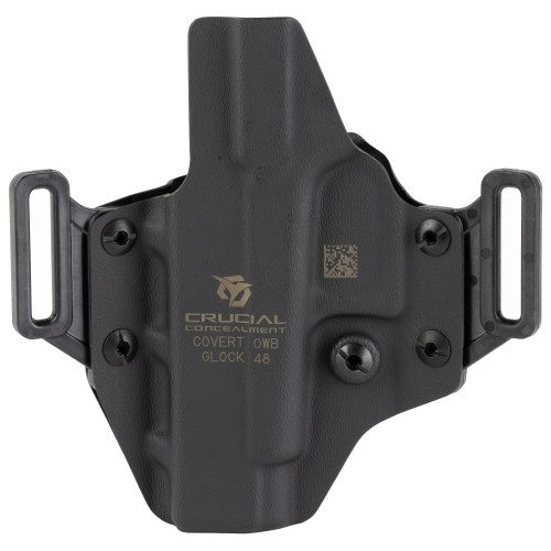 Crucial Concealment Covert OWB Holster - Right Hand, Kydex, Black,Fits Glock 48 Crucial Concealment Covert OWB Holster - Right Hand, Kydex, Black,Fits Glock 48