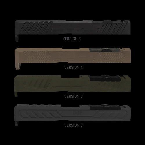 Grey Ghost Precision GGP-19 Stripped Slide For Glock 19 Gen 5 - Version 5, Trijicon RMR/Leupold DPP Optic Cut, Cerakote OD Green  Finish Grey Ghost Precision GGP-19 Stripped Slide For Glock 19 Gen 5 - Version 5, Trijicon RMR/Leupold DPP Optic Cut, Cerakote OD Green  Finish