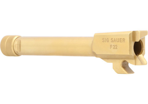 Sig Sauer P320 Compact / Carry Threaded 9MM Barrel - 4.6", Gold TiN Finish, NO LCI, Threaded 1/2X28, Fits Sig P320C Sig Sauer P320 Compact / Carry Threaded 9MM Barrel - 4.6", Gold TiN Finish, NO LCI, Threaded 1/2X28, Fits Sig P320C