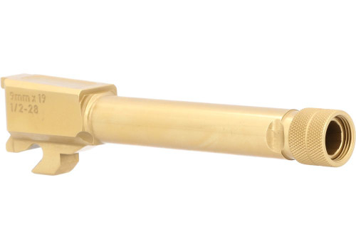 Sig Sauer P320 Compact / Carry Threaded 9MM Barrel - 4.6", Gold TiN Finish, NO LCI, Threaded 1/2X28, Fits Sig P320C Sig Sauer P320 Compact / Carry Threaded 9MM Barrel - 4.6", Gold TiN Finish, NO LCI, Threaded 1/2X28, Fits Sig P320C