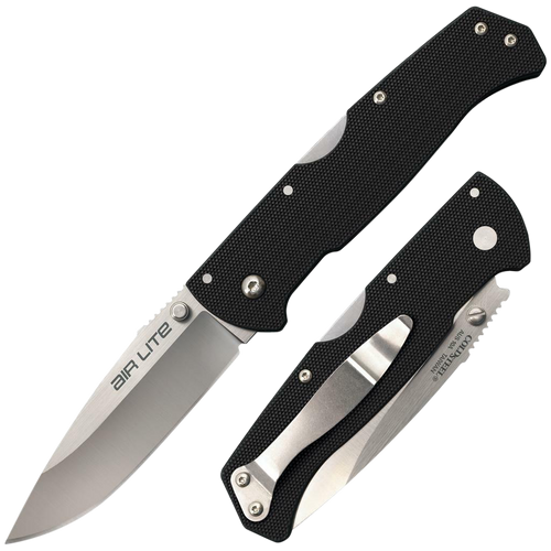 Cold Steel Air Lite Folding Knife - 3.5" AUS-10A Black G10 Handles