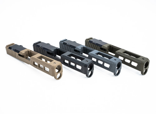Zaffiri Precision ZPS.3 Glock 19 Gen 5 Optics Ready Stripped Slide - RMR Footprint, Lightening Cuts, Armor Black Cerakote, For Glock 19 Gen 5, Includes Black Anodized Optics Plate Cover and Screws Zaffiri Precision ZPS.3 Glock 19 Gen 5 Optics Ready Stripped Slide - RMR Footprint, Lightening Cuts, Armor Black Cerakote, For Glock 19 Gen 5, Includes Black Anodized Optics Plate Cover and Screws