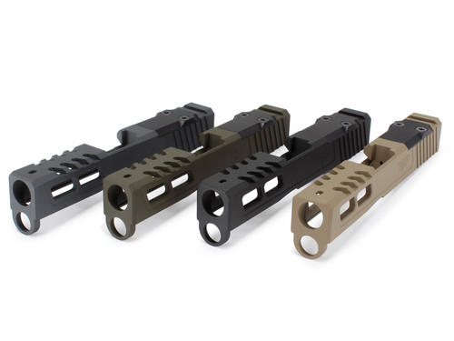 Zaffiri Precision ZPS.2 Glock 43 / 43X Optics Ready Stripped Slide - RMSc Footprint, Lightening Cuts, Armor Black Cerakote, For Glock 43/43X, Includes Black Anodized Optics Plate Cover and Screws Zaffiri Precision ZPS.2 Glock 43 / 43X Optics Ready Stripped Slide - RMSc Footprint, Lightening Cuts, Armor Black Cerakote, For Glock 43/43X, Includes Black Anodized Optics Plate Cover and Screws