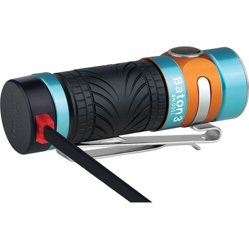 Olight Baton 3 Rechargeable Limited Edition Flashlight - 1200 Lumens, 166 Meter Beam, Limited Edition Roadster Color Scheme Olight Baton 3 Rechargeable Limited Edition Flashlight - 1200 Lumens, 166 Meter Beam, Limited Edition Roadster Color Scheme